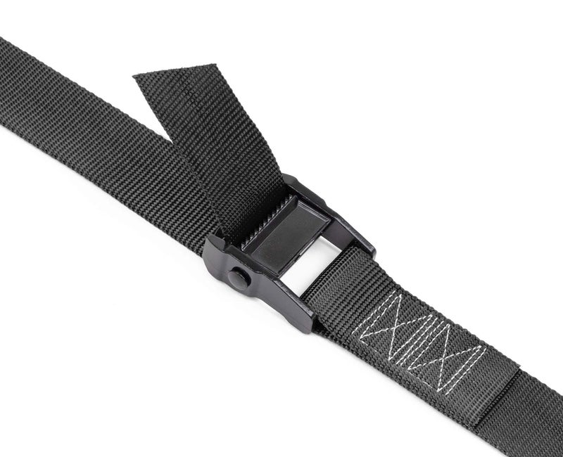 PowerTye Special Edition Lashing Straps - 1.5in x 4ft Black Cam Buckle Continuous Loop Strap (no Hooks)  Made in USA Motorcycle  ATV  Cargo  Coolers and RV Battery - 300 lb W.L.L.  Black (2-Pack) - Image 2